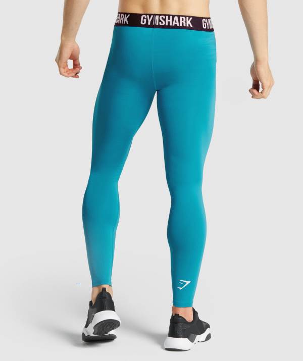 Panske Legíny Gymshark Element Baselayer Modre | AM2716389